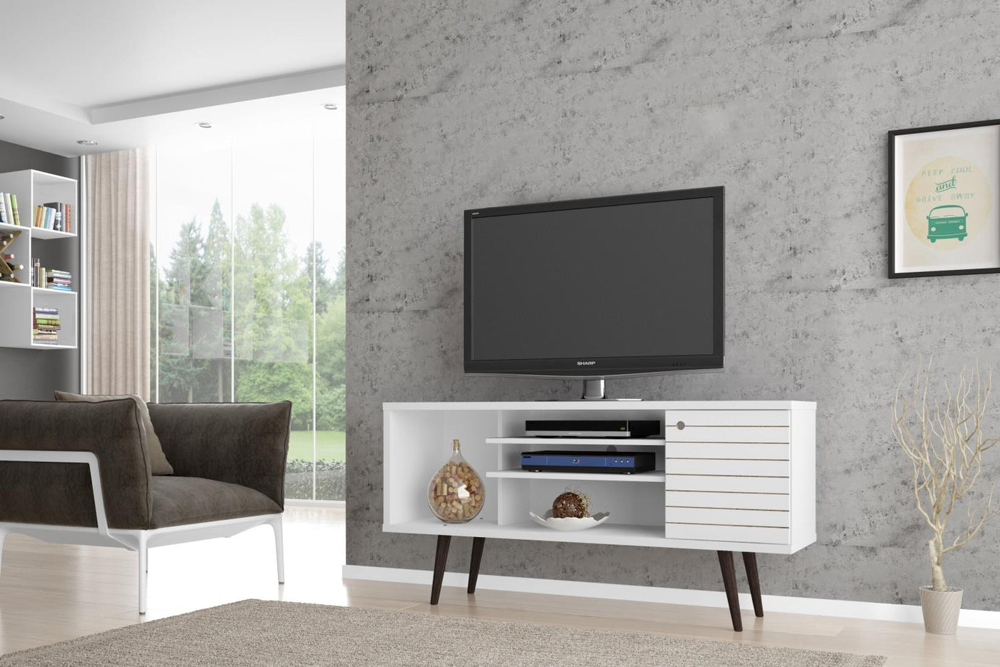 Lekedi 53" TV Stand - White