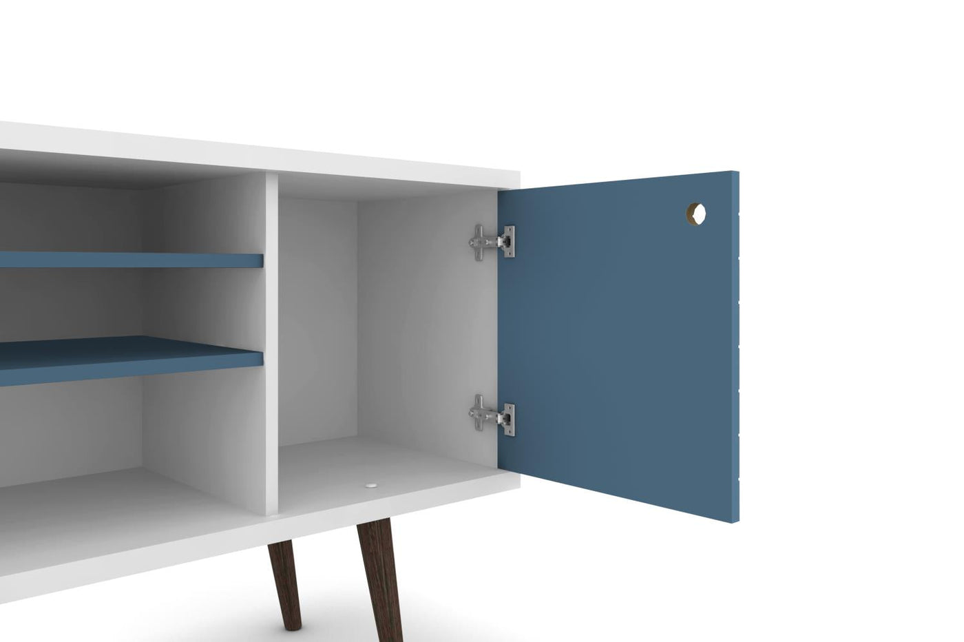 Lekedi 53" TV Stand - White/Aqua Blue