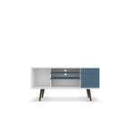Lekedi 53" TV Stand - White/Aqua Blue