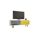 Lekedi 63" TV Stand - White/Yellow