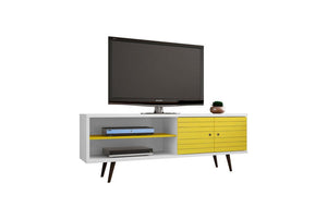Lekedi 63" TV Stand - White/Yellow