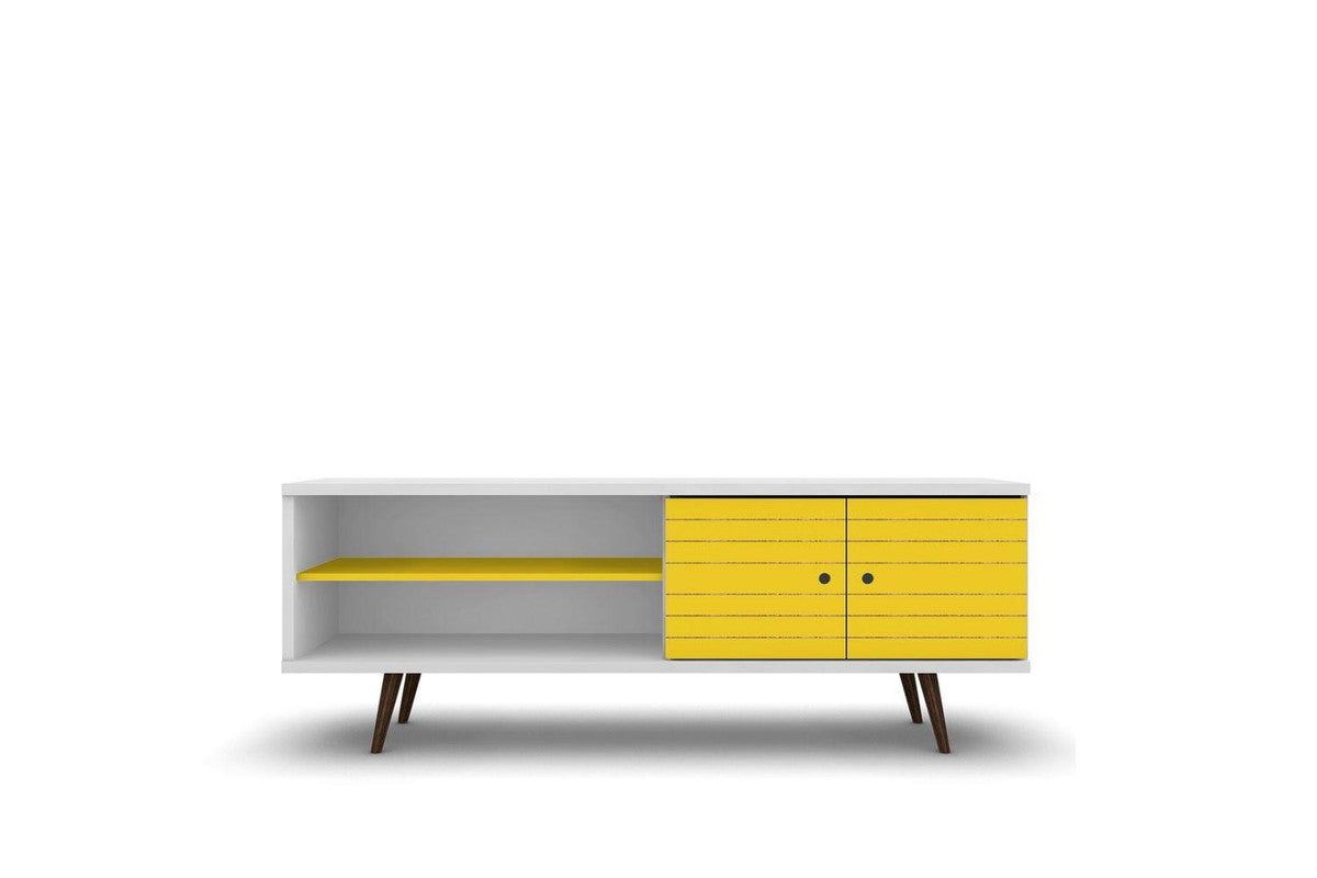 Lekedi 63" TV Stand - White/Yellow