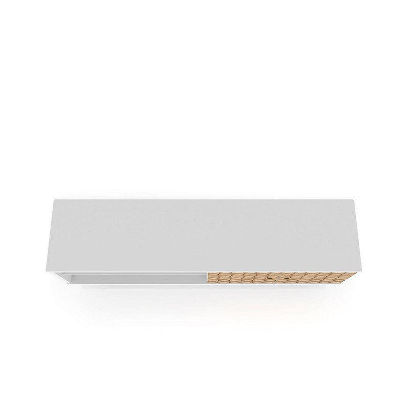 Lekedi 63" TV Stand - White/3D Brown Print