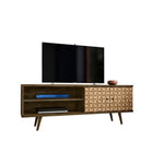 Lekedi 63" TV Stand - Rustic Brown/3D Brown Print