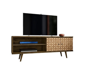 Lekedi 63" TV Stand - Rustic Brown/3D Brown Print