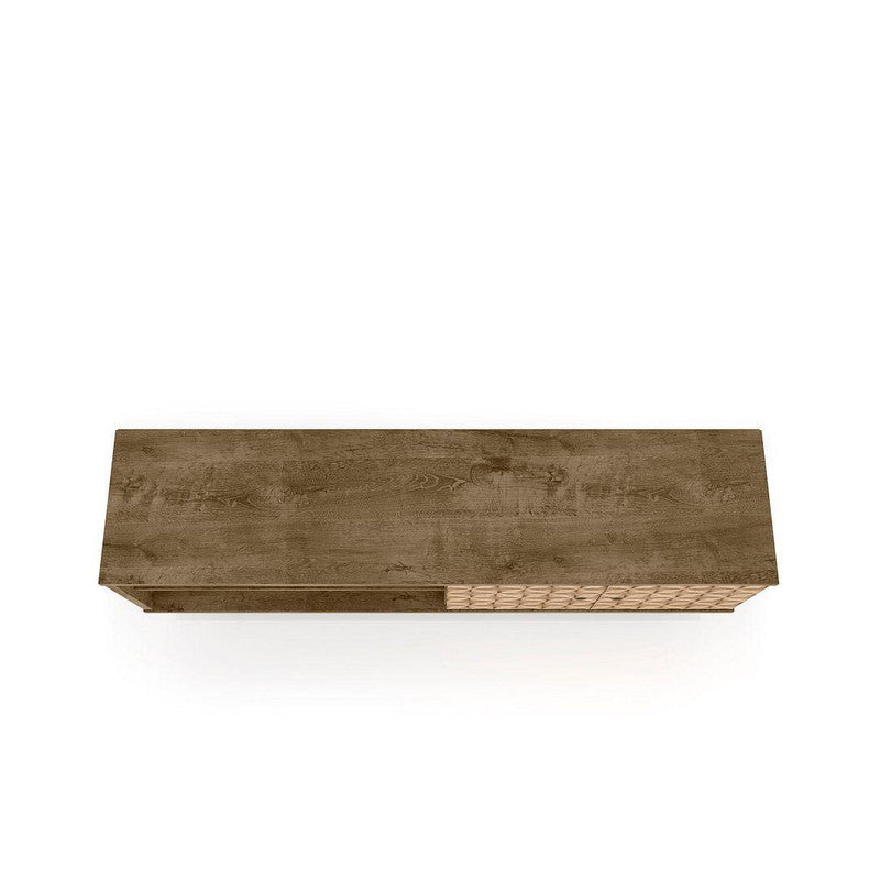 Lekedi 63" TV Stand - Rustic Brown/3D Brown Print