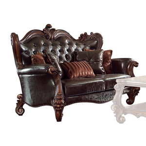 Escalera Loveseat - Dark Brown and Cherry Oak