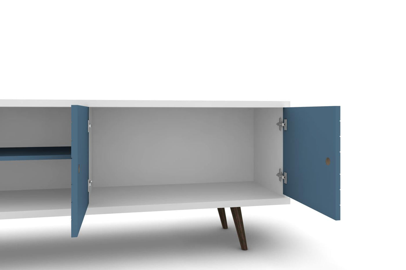 Lekedi 63" TV Stand - White/Aqua Blue