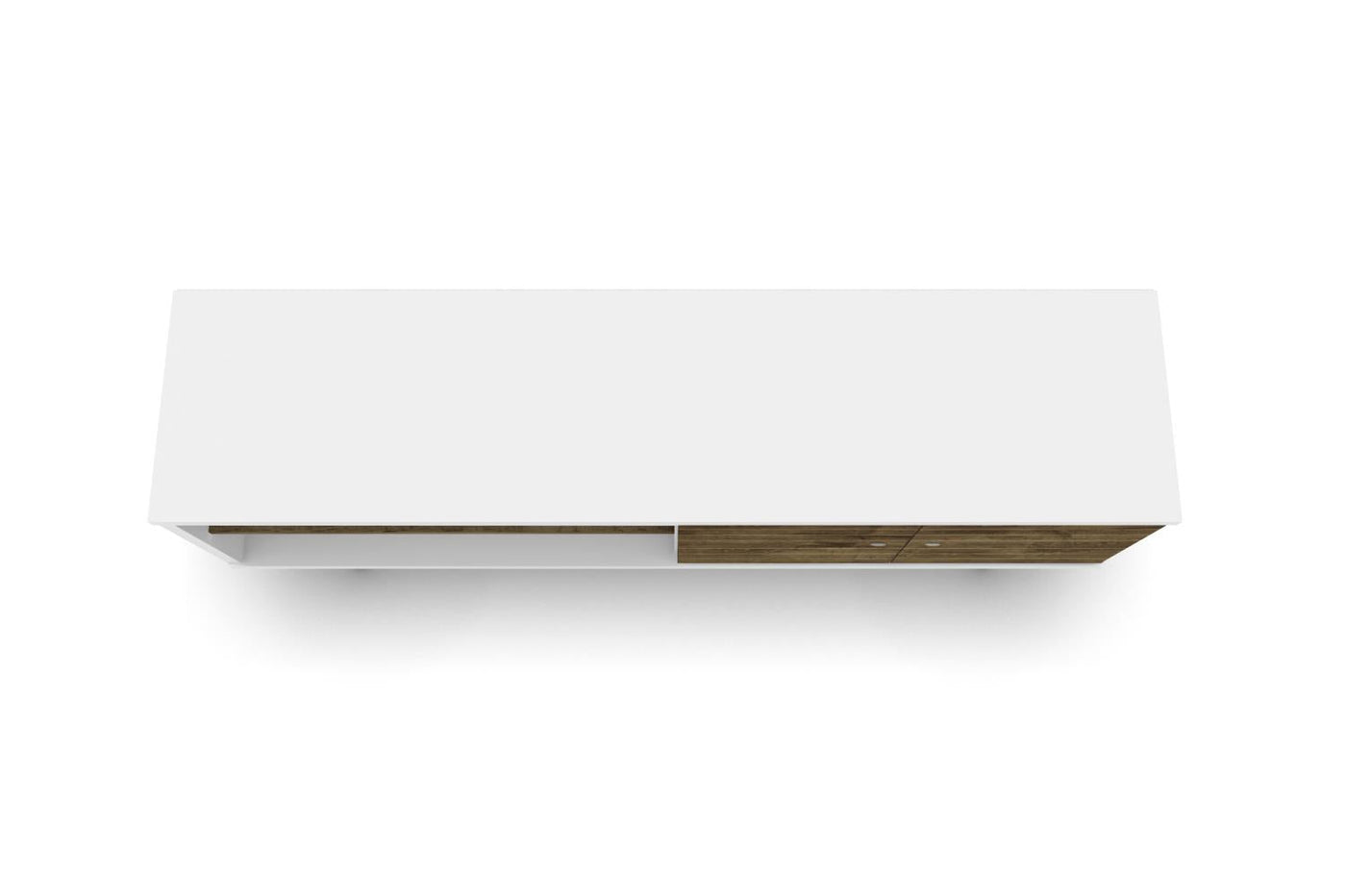 Lekedi 63" TV Stand - White/Rustic Brown