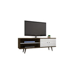 Lekedi 63" TV Stand - Matte White/Rustic Brown