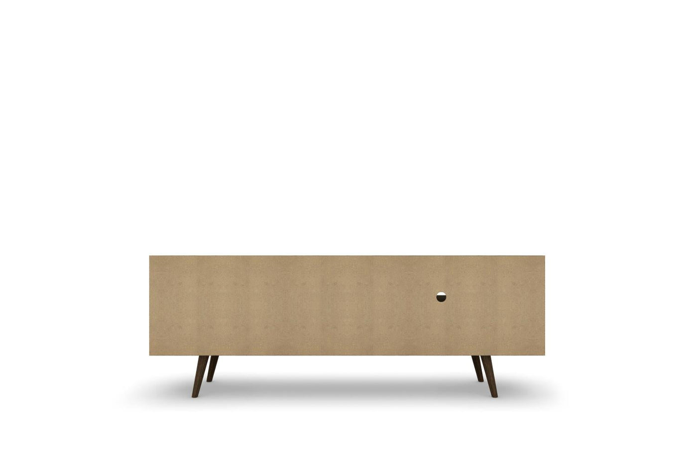 Lekedi 63" TV Stand - Matte White/Rustic Brown