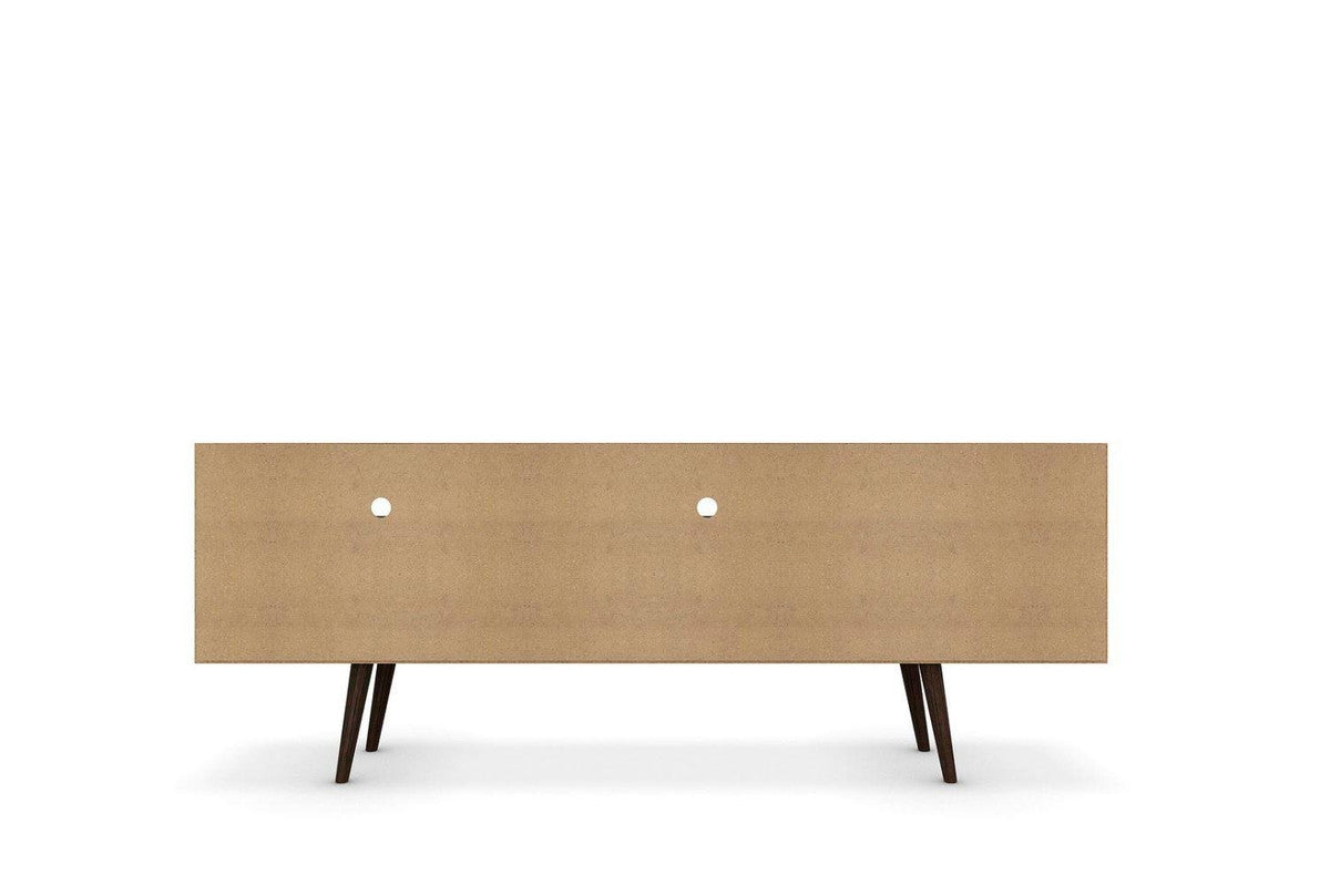 Lekedi 71" TV Stand - Rustic Brown/Yellow