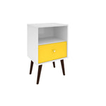 Lekedi I Night Table - White/Yellow