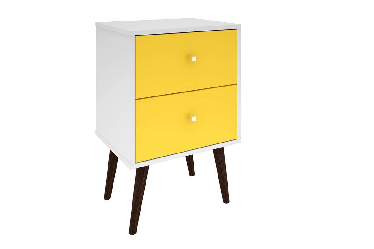 Lekedi II Night Table - White/Yellow