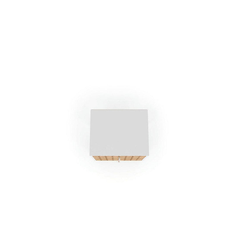 Lekedi II Night Table - White/3D Brown Print