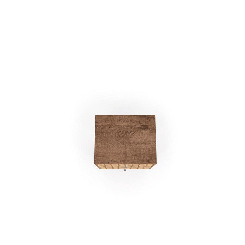 Lekedi II Night Table - Rustic Brown/3D Brown Print