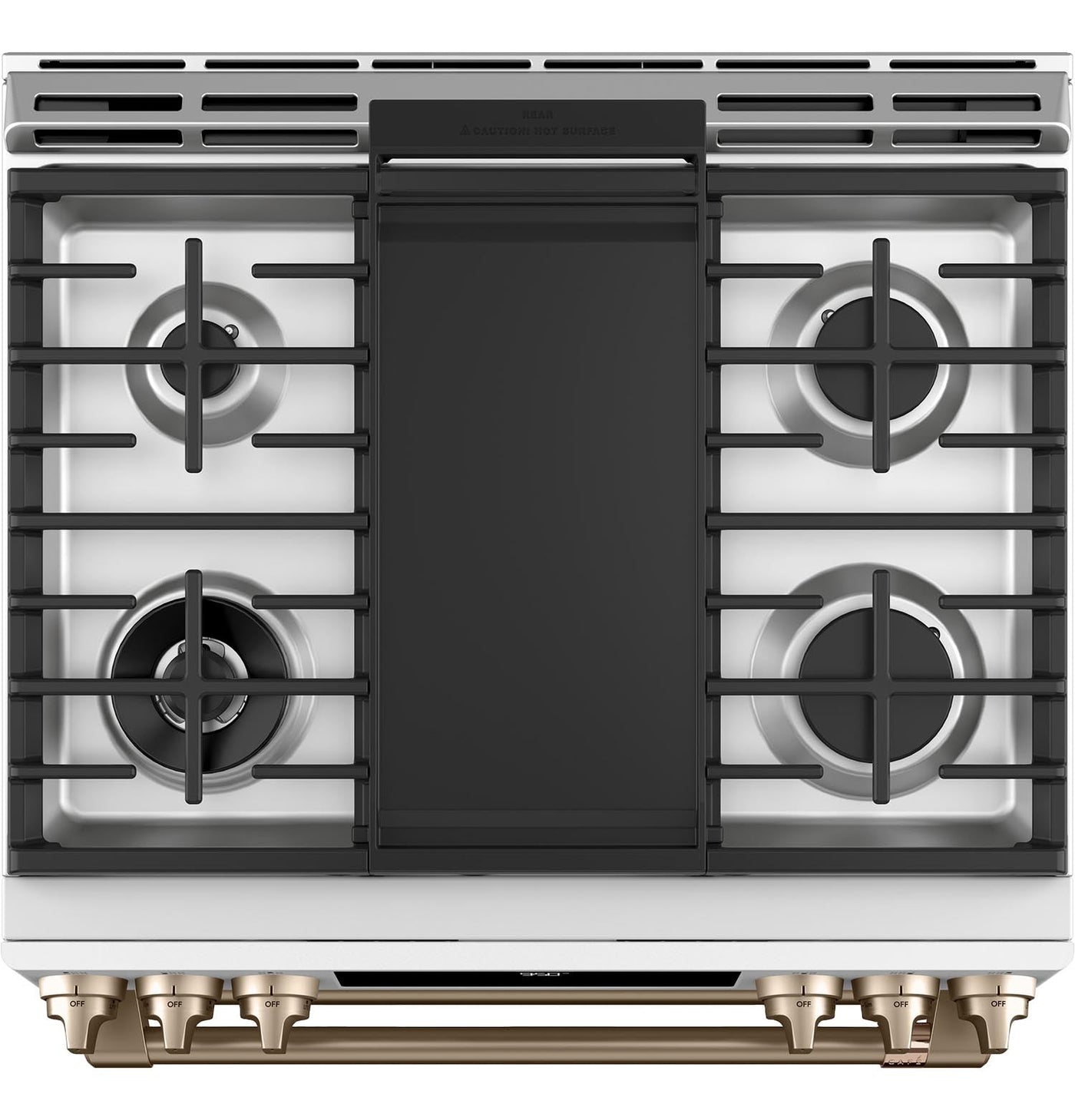 GE Café Matte White Slide-in Dual-Fuel Double Oven Range with Built-In WiFi (7.0 cu ft) - CC2S950P4MW2