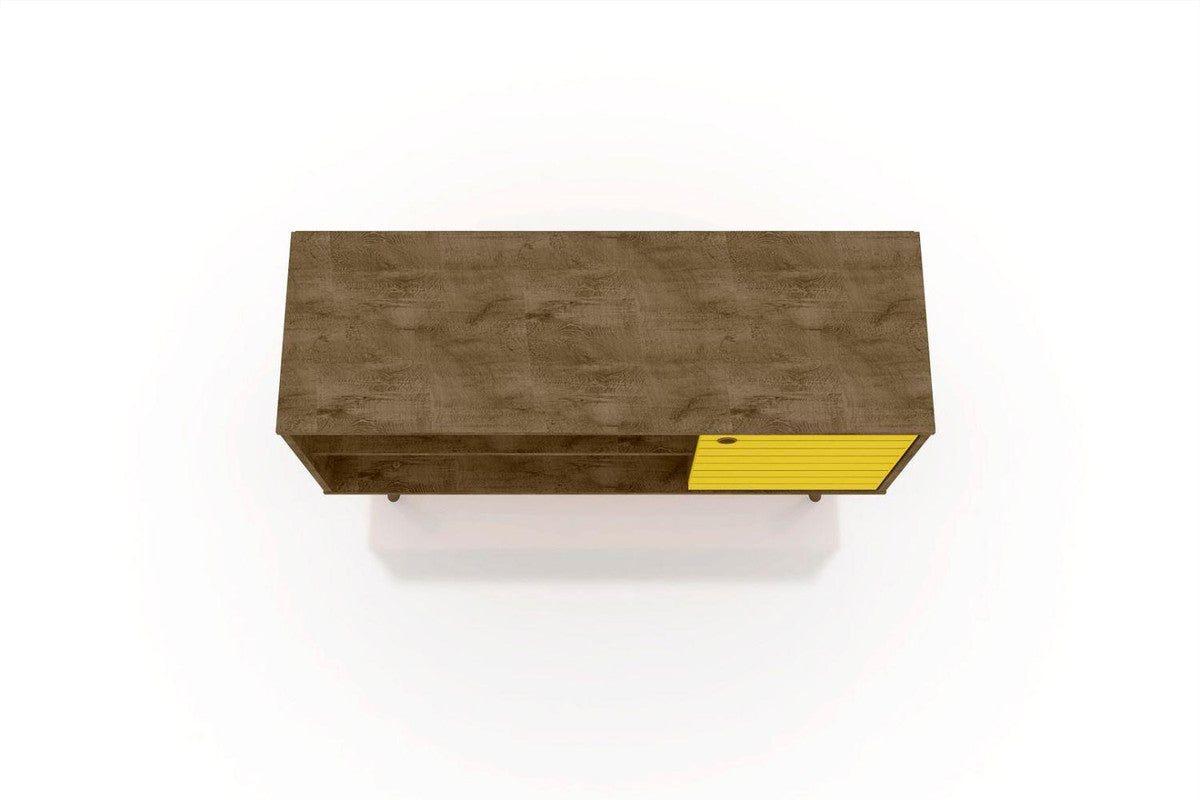 Lekedi 42" TV Stand - Rustic Brown/Yellow