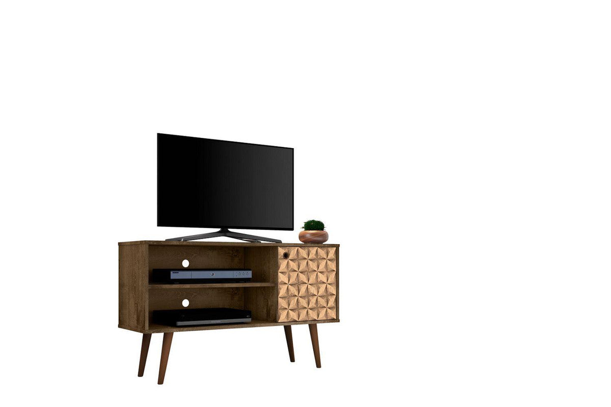 Lekedi 42" TV Stand - Rustic Brown/3D Brown Print