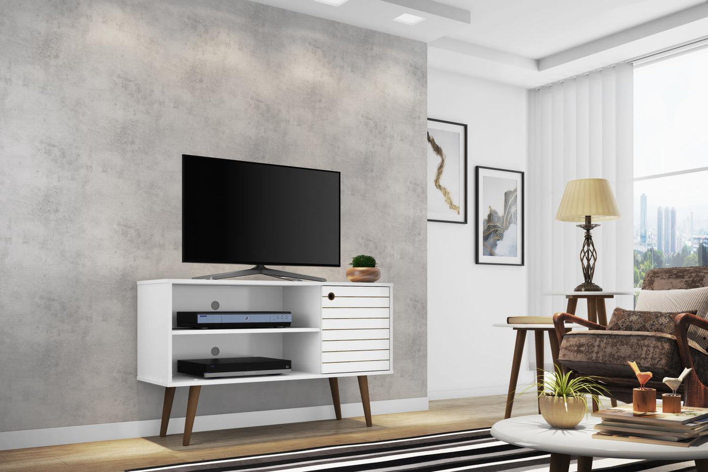 Lekedi 42" TV Stand - Gloss White