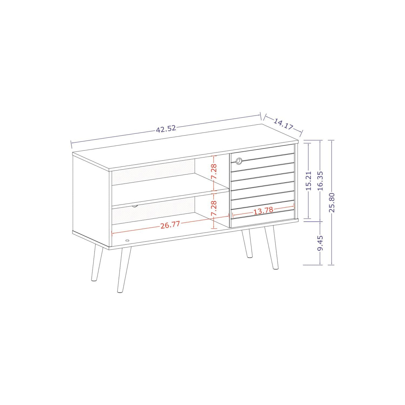 Lekedi 42" TV Stand - Gloss White