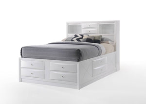 Hillary Queen Platform Storage Bed - White
