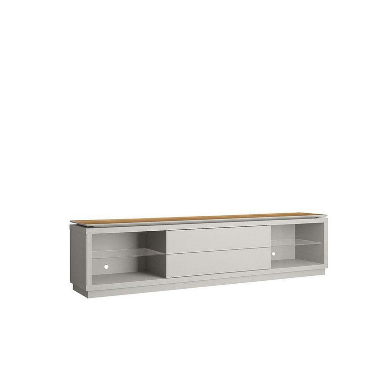 Ciyun 63" TV Stand - Off White/Cinnamon