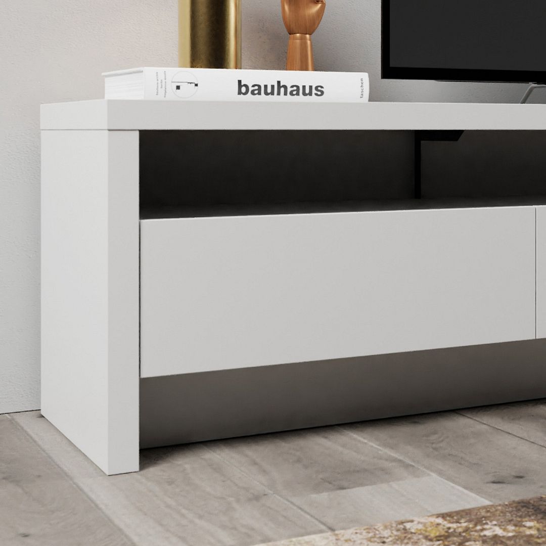 Seden 85" TV Stand - White Matte