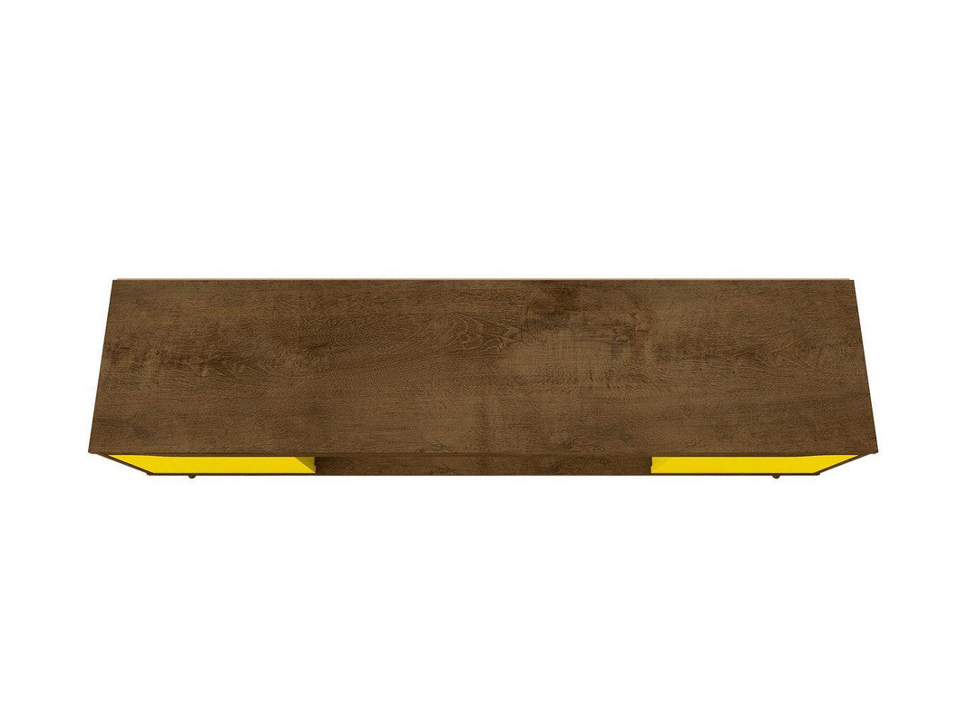 Gatutca TV Stand - Rustic Brown/Yellow