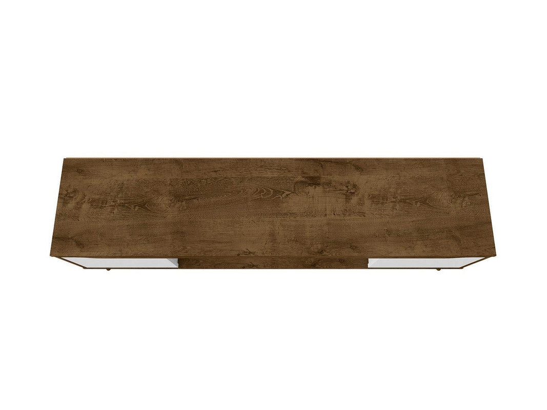 Gatutca TV Stand - Rustic Brown/White