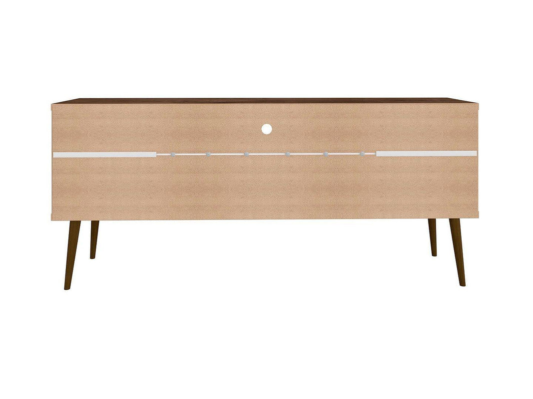 Gatutca TV Stand - Rustic Brown/White