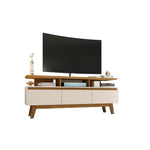 Osnabruck 63" TV Stand - Off White/Cinnamon