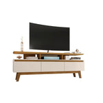 Osnabruck 71" TV Stand - Off White/Cinnamon