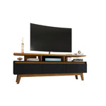 Osnabruck 71" TV Stand - Black/Cinnamon