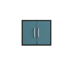 Lunde Floating Garage Storage Cabinet - Blue Gloss