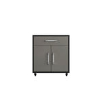 Lunde Mobile Garage Storage Cabinet - Grey Gloss