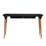 Cinkota Compact Pine Wood Office Desk - Black / Cinnamon
