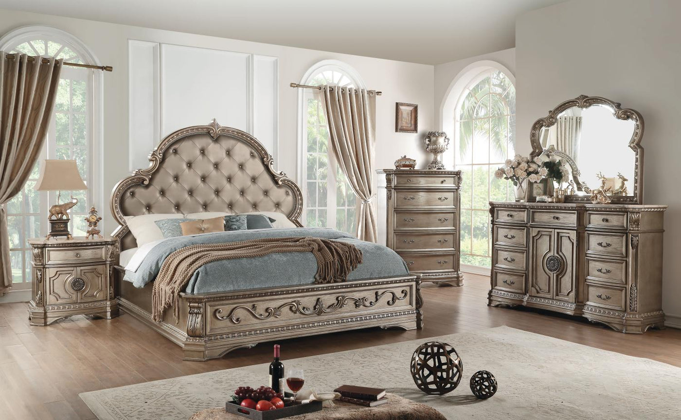 May Mirror - Antique Champagne