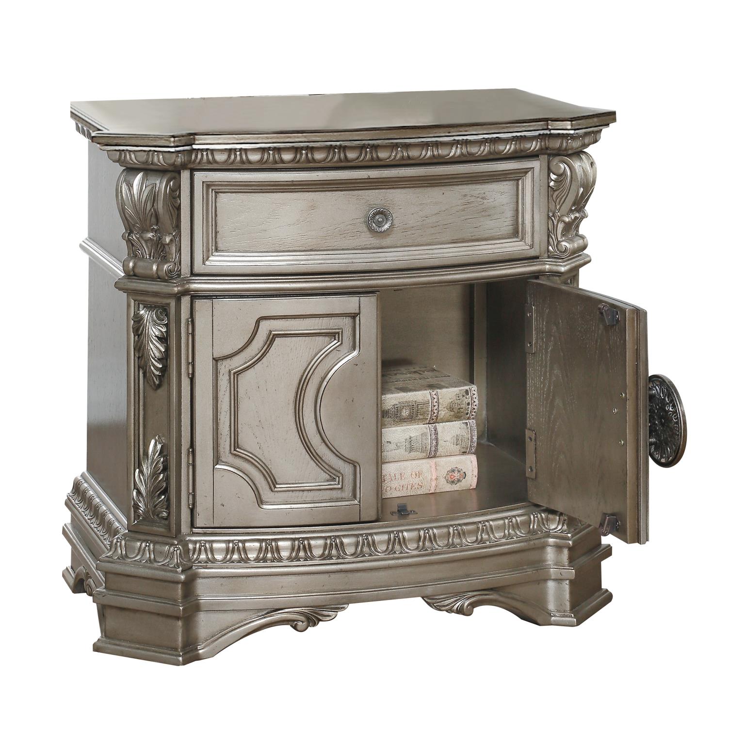 May Night Table - Antique Champagne