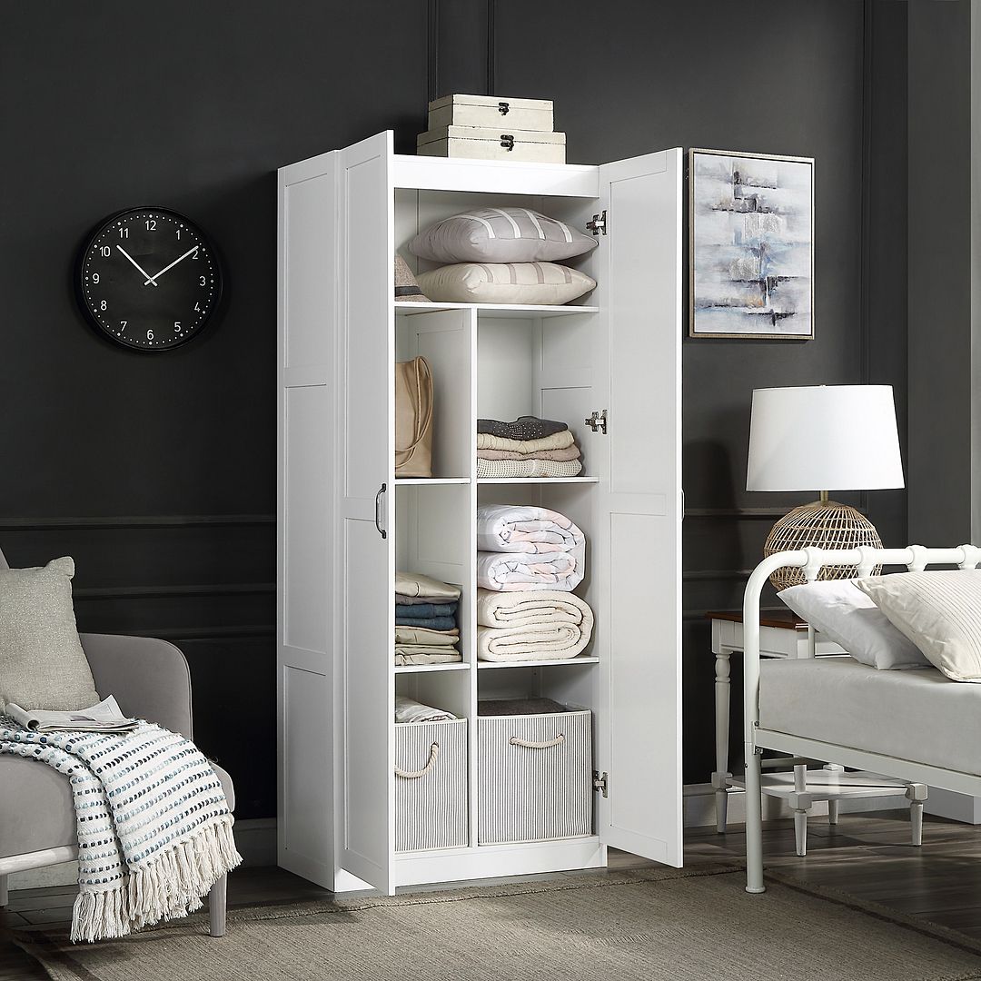 Klinte Storage Closet - White