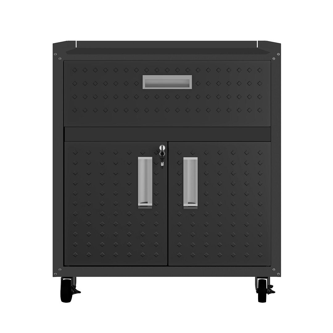 Maximus 31.5" Mobile Garage Cabinet with Drawer/Shelves - Charcoal Grey