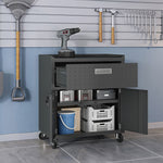 Maximus 31.5" Mobile Garage Cabinet with Drawer/Shelves - Charcoal Grey