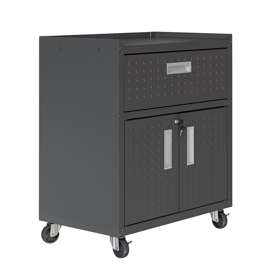 Maximus 31.5" Mobile Garage Cabinet with Drawer/Shelves - Charcoal Grey