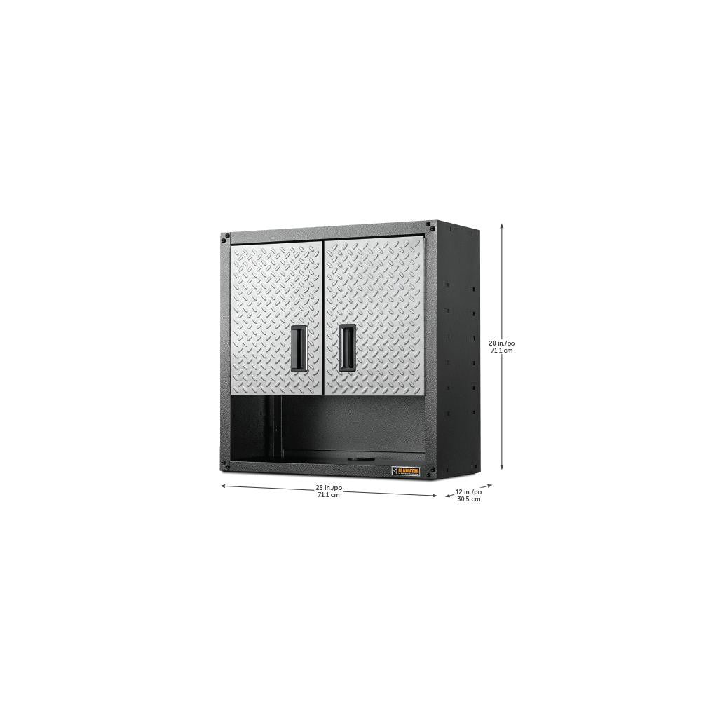 Ready-to-assemble 3/4 Door Wall Gearbox - Silver Tread Storage Solution