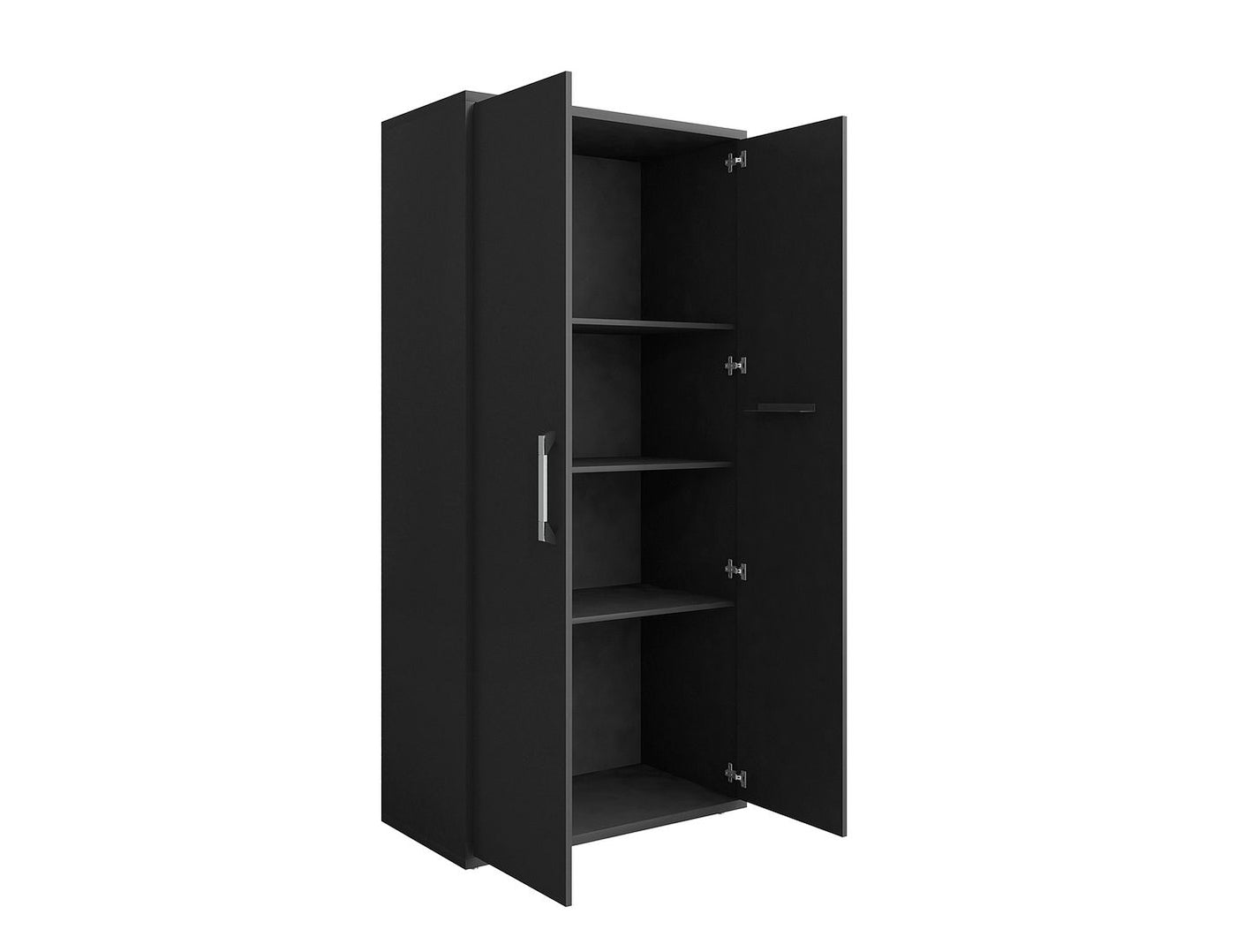 Lunde Storage Cabinet - Matte Black - Set of 3