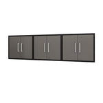 Lunde Floating Garage Cabinet - Matte Black/Grey - Set of 3