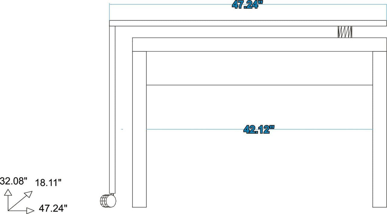 Moling Nested Swivel Desk - White
