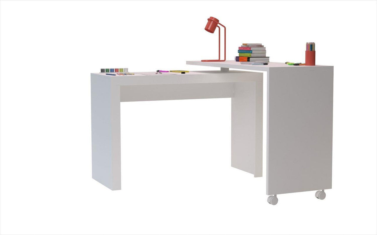 Moling Nested Swivel Desk - White