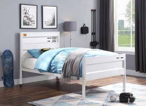 Konto Industrial Twin Bed - White