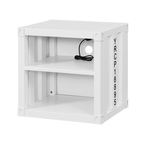 Konto Industrial Nightstand - White